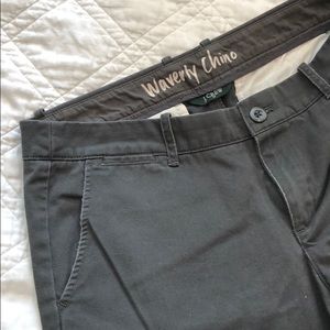 J. Crew Deep green- grey chino